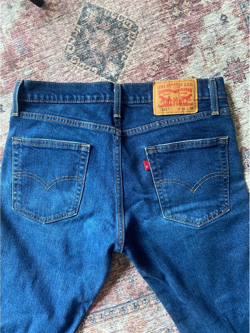 Levi 511 Mid rise Straight Leg Jeans Red Tab